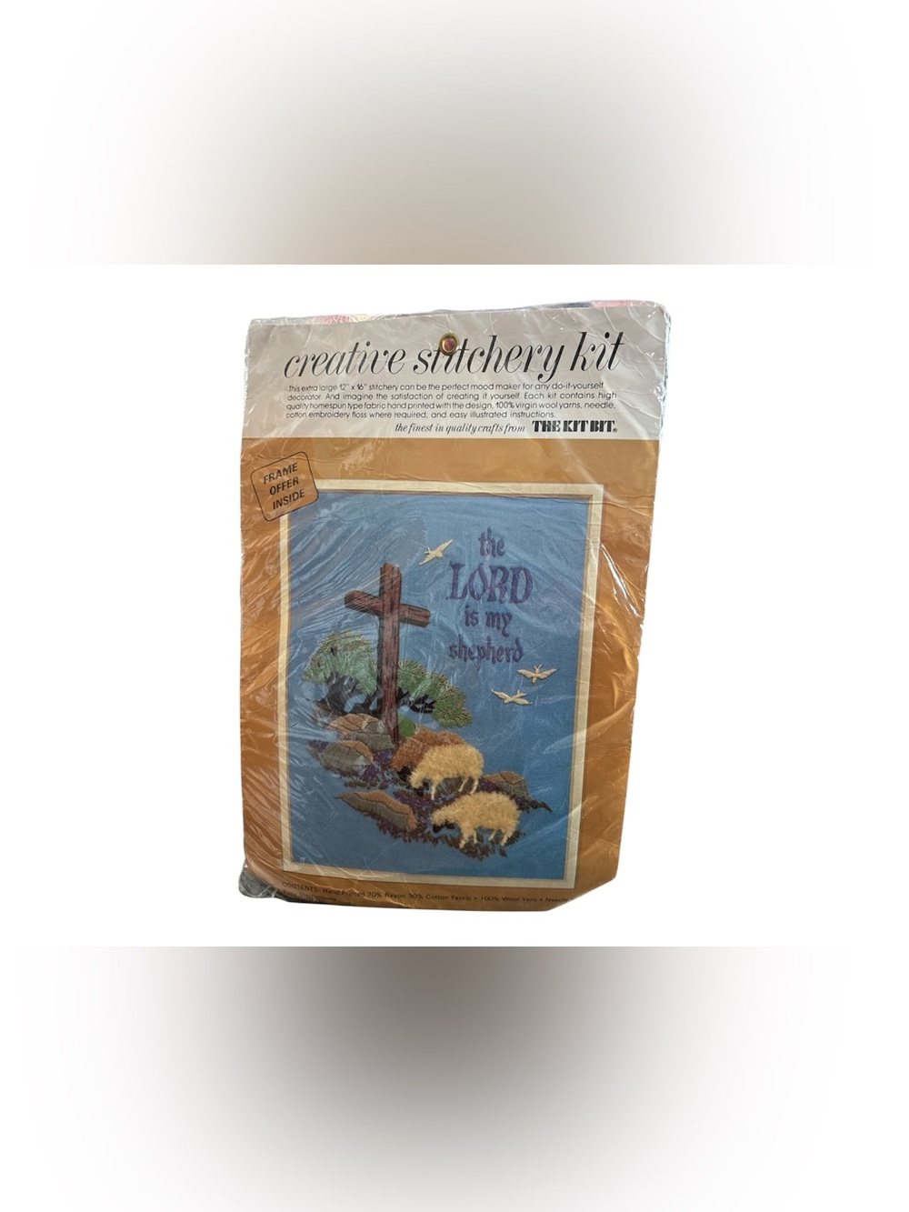 The Lord Is My Shepherd Creative Stitchery Kit The Kit Bit Vintage Crewel 1975